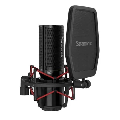 Saramonic upercardioid Large-Diaphragm Condenser Microphone with Shock Mount & Pop Filter